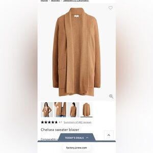 J. Crew Factory Chelsea Sweater Blazer